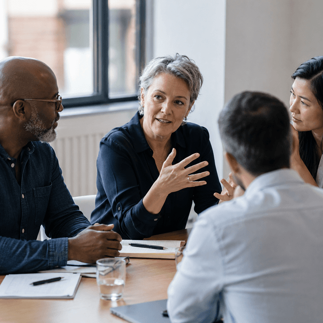 Simon Adcock facilitating a leadership team session